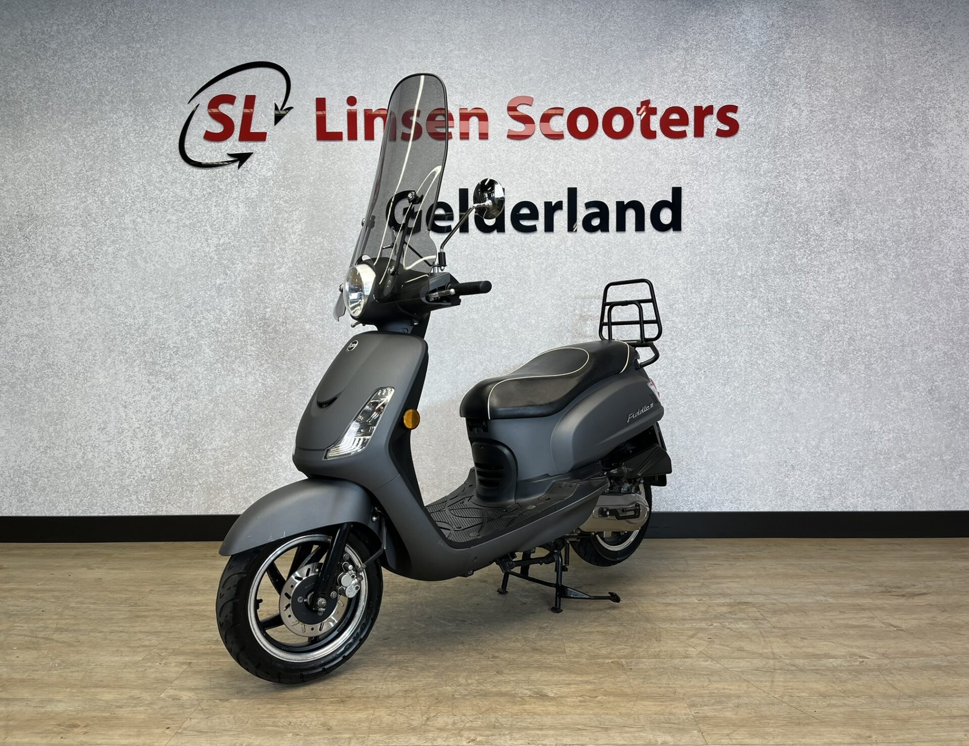 Sym Fiddle II 25 km/h Mat Grijs 2018 - Afbeelding 2