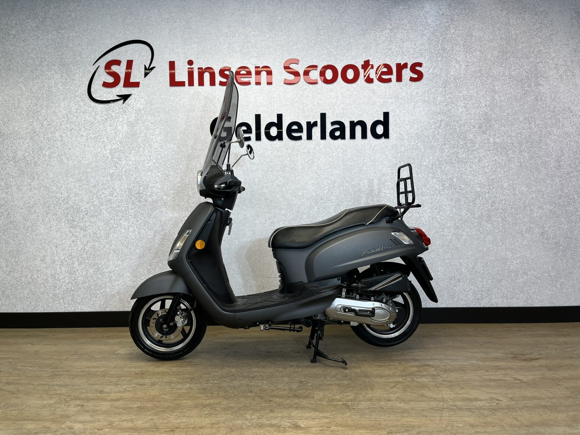 Sym Fiddle II 25 km/h Mat Grijs 2018 - Afbeelding 3