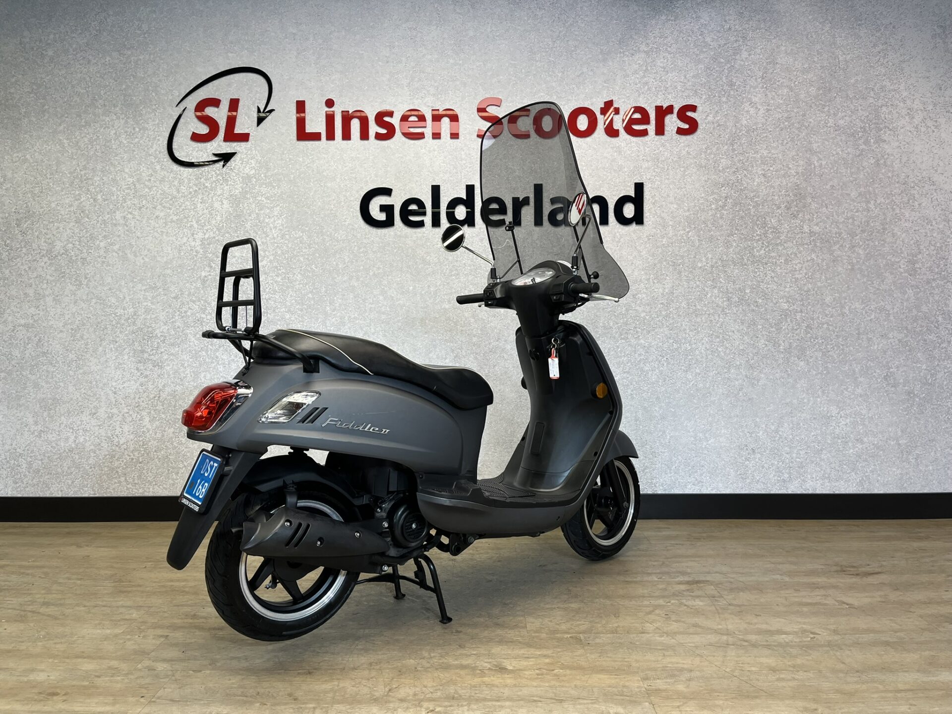 Sym Fiddle II 25 km/h Mat Grijs 2018 - Afbeelding 6