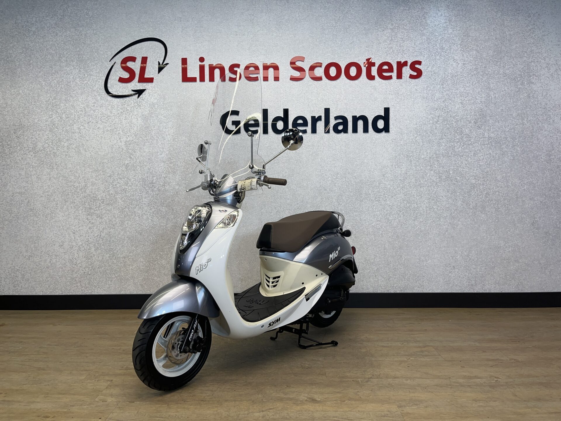 Sym Mio 25 km/h Wit/Blauw 2015 - Afbeelding 2