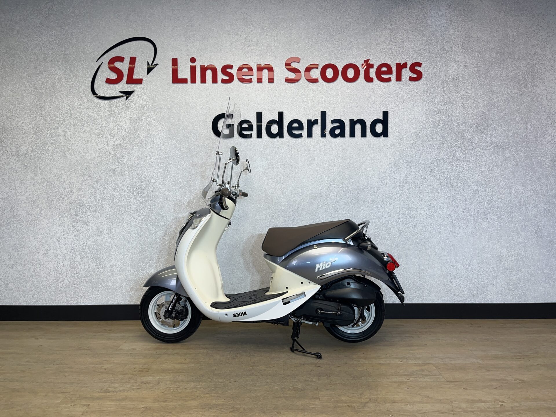 Sym Mio 25 km/h Wit/Blauw 2015 - Afbeelding 3
