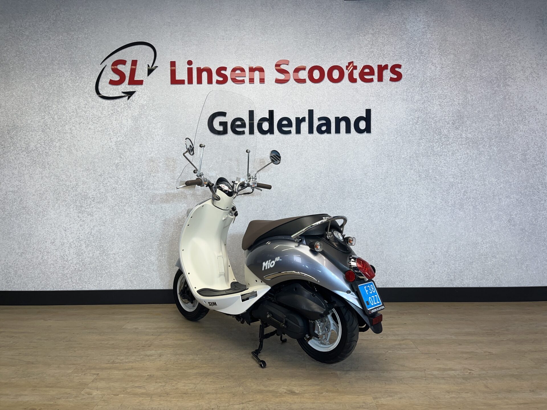 Sym Mio 25 km/h Wit/Blauw 2015 - Afbeelding 4