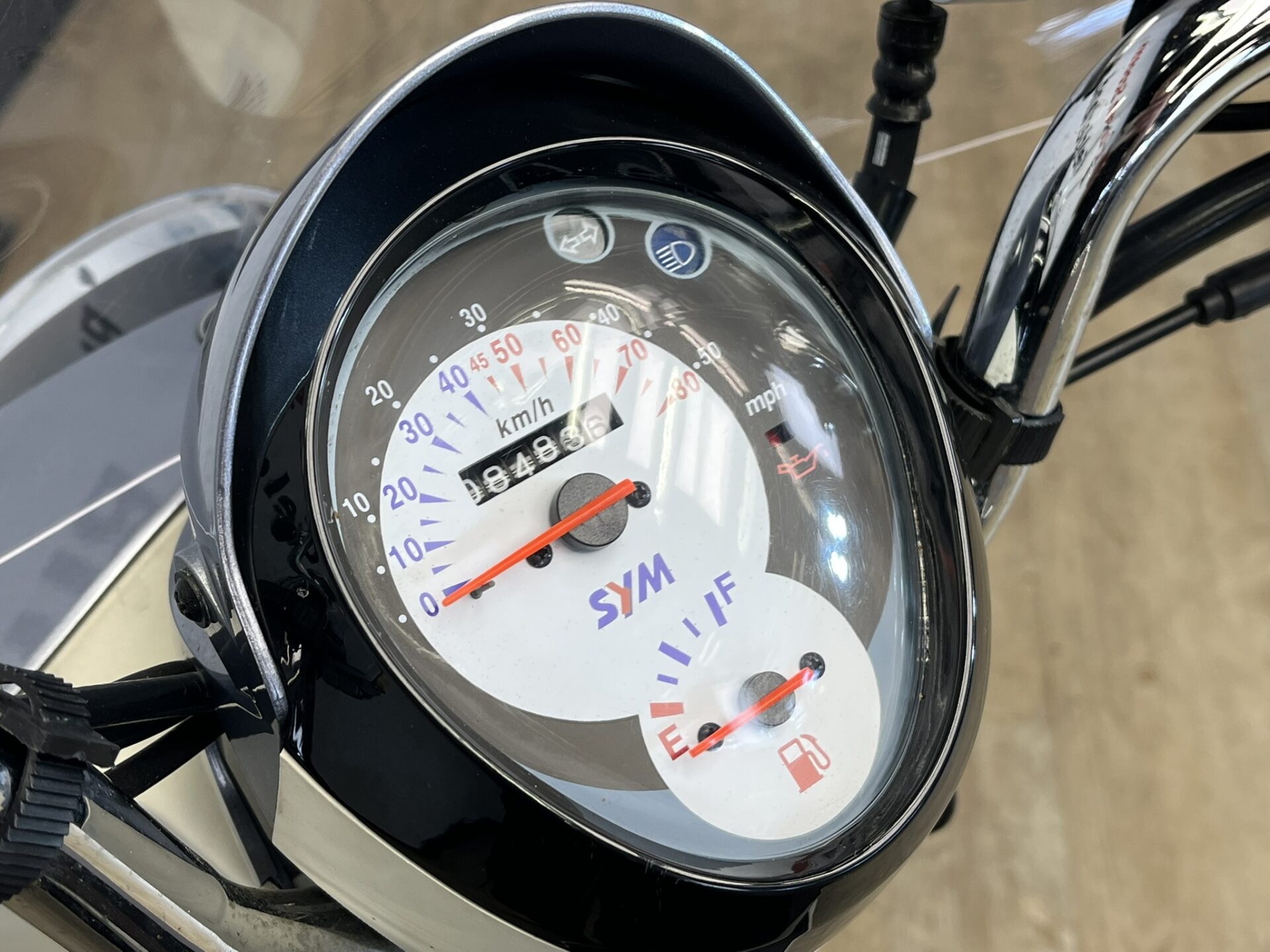 Sym Mio 25 km/h Wit/Blauw 2015 - Afbeelding 7
