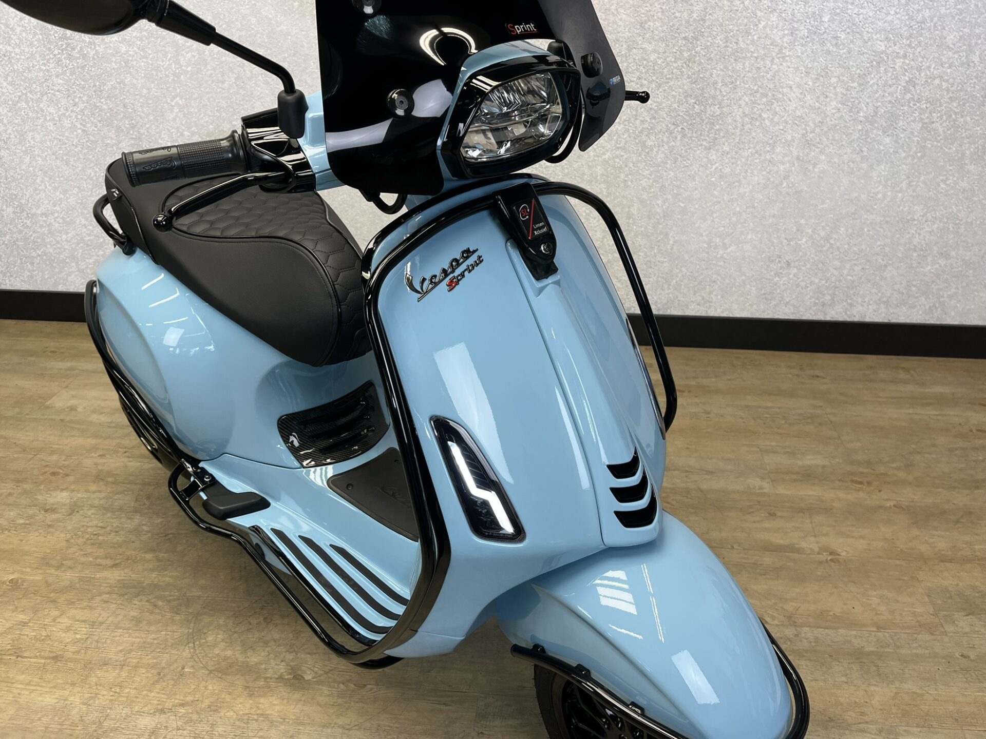 Vespa Sprint 45 km/h Custom Porsche Blue 2022 - Afbeelding 9